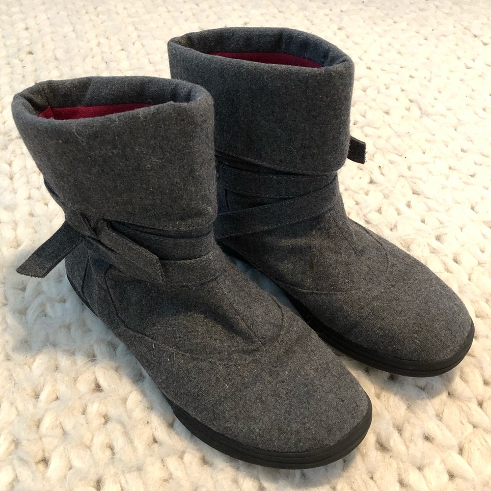 Charcoal Gray Ankle Boots
